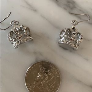 BOUGHT IN TOKYO Silver Drop Crown Earrings